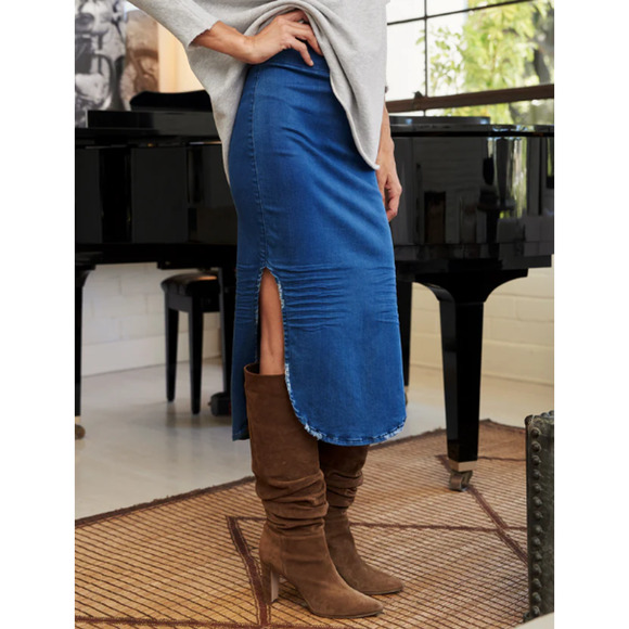 Frank & Eileen Unforgettable Skirt Denim Skirt Wash Size 4 - Picture 3 of 11